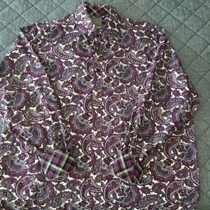 2XLT Thomas Dean purple paisley print